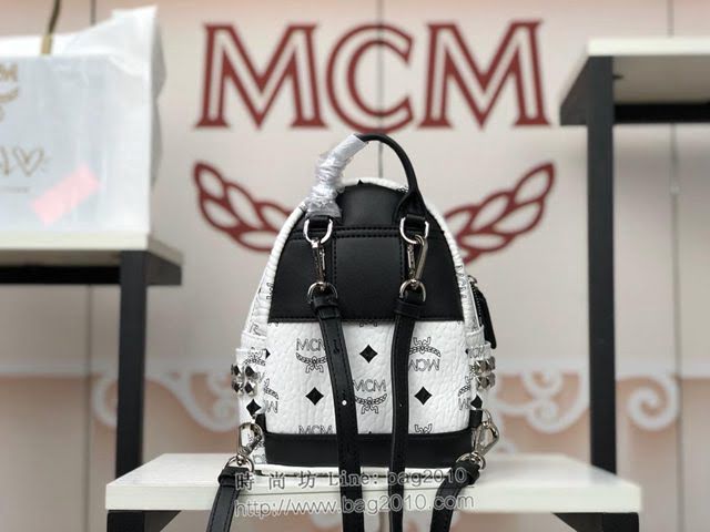 MCM雙肩包 原單 5719超迷你 經典款 新版雙排釘菱形釘 MCM女背包  mdmc1031